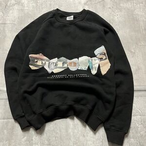 Tulones Currency Collectors Sweater Black Embroidered Pullover | Men's Size M